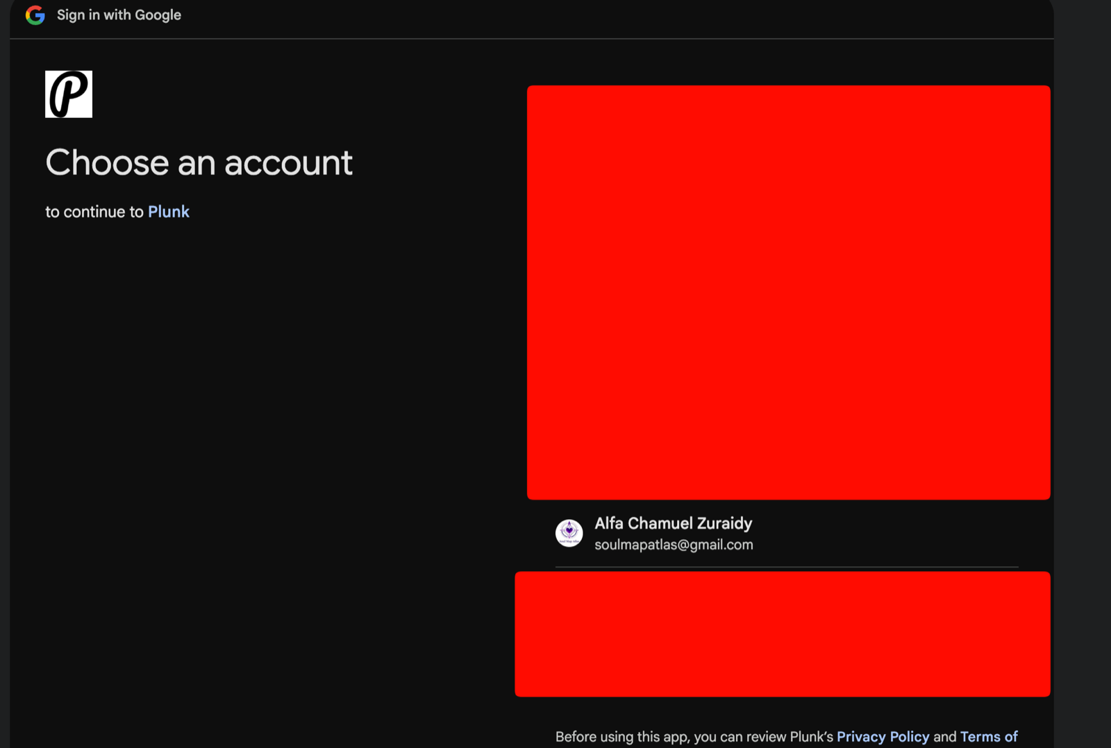 Google account picker — pilih soulmapatlas@gmail.com